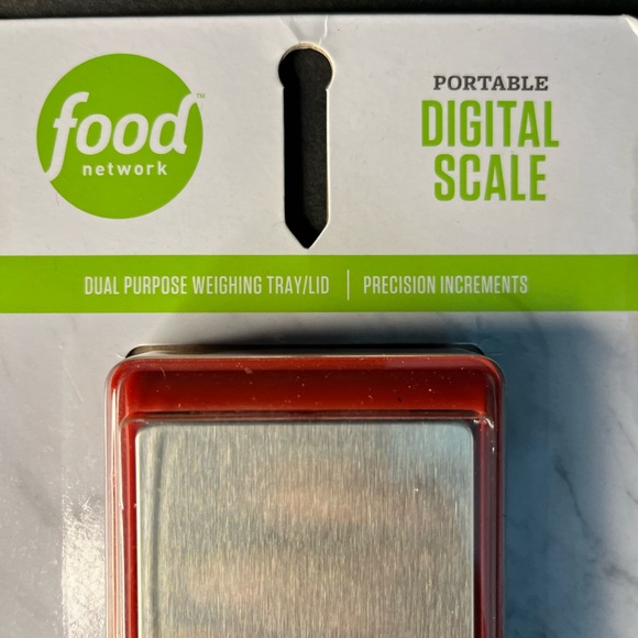 Food Network Kitchen Scale Precision Portable Digital Measuring Tray Red - Picture 2 of 4